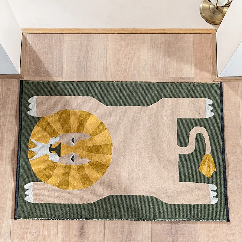 Bath mat with giraffe design, absorbent microfiber pile and non-slip underside Stornfield