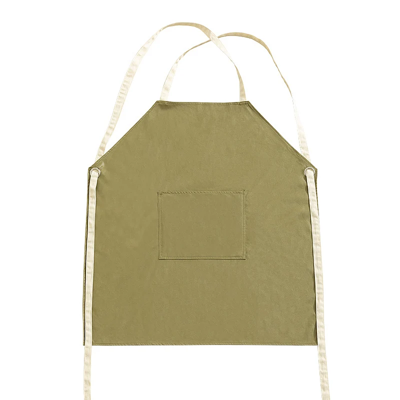 Adjustable cotton cooking apron with cross straps and large front pocket Stornfield