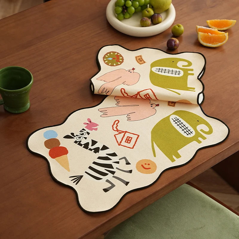 playful kids' placemat made of non-slip washable silicone with animal designs Stornfield