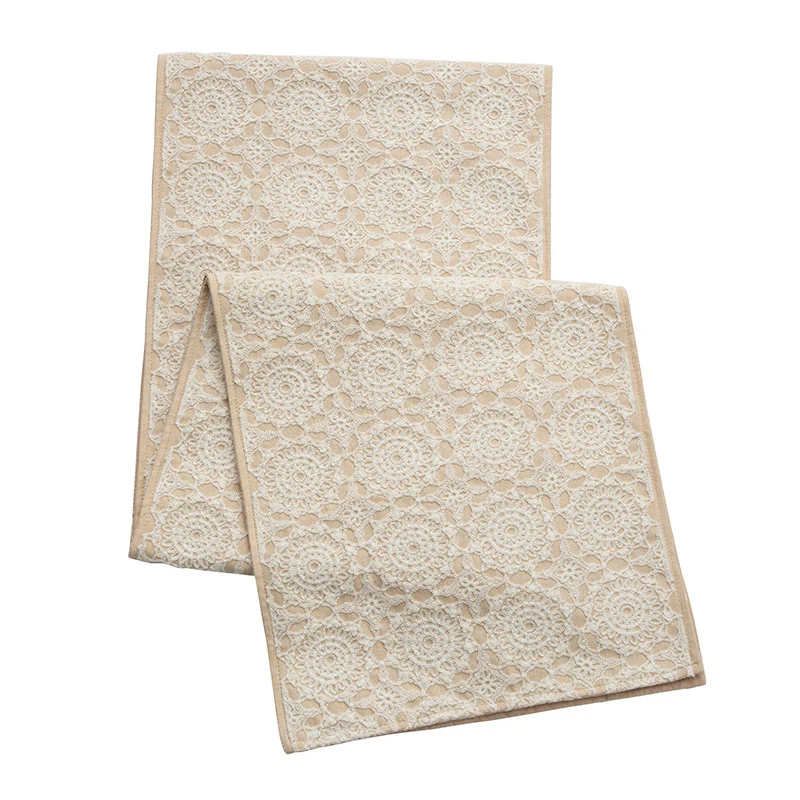 Runner with ornamental medallion jacquard structure and non-slip underside Stornfield