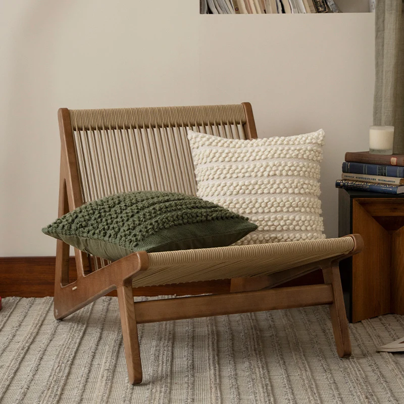 Structured knitted cushion with bobble look Stornfield