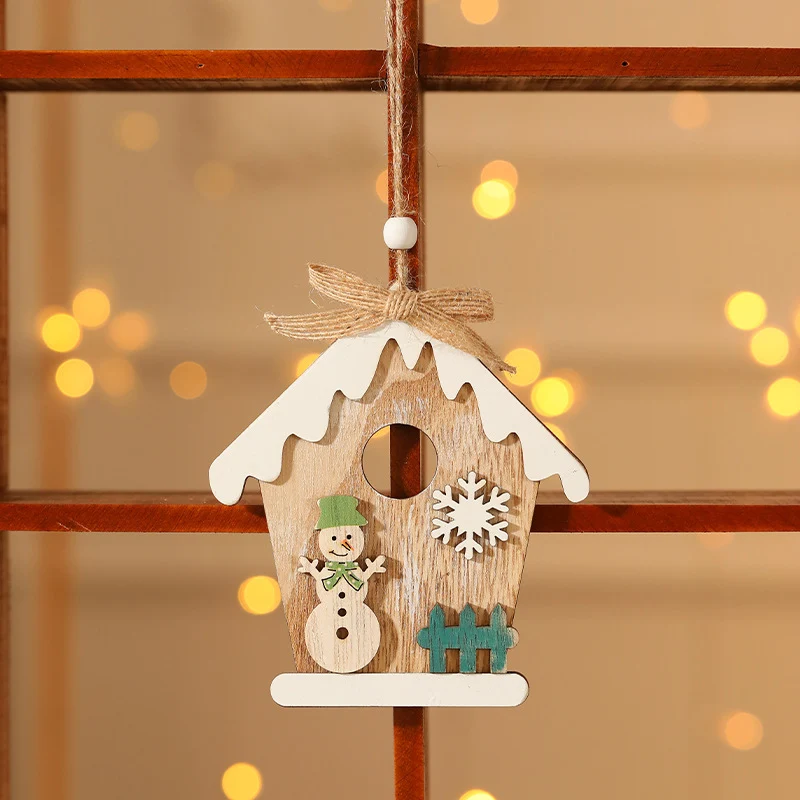 Decorative Wooden Christmas House Ornament Stornfield