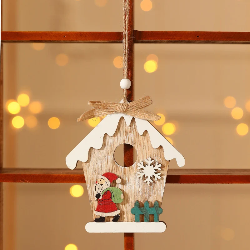 Decorative Wooden Christmas House Ornament Stornfield