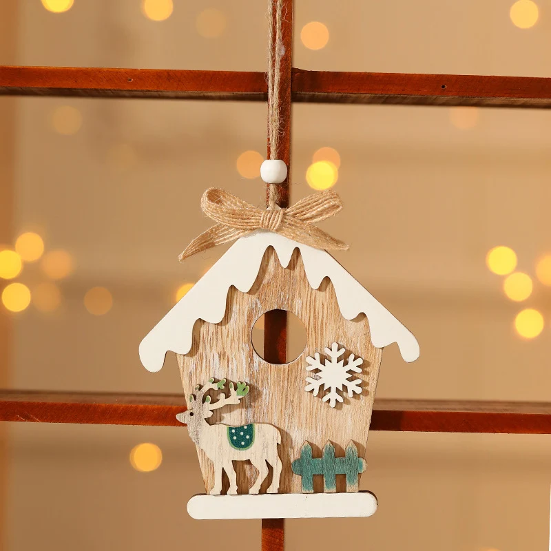 Decorative Wooden Christmas House Ornament Stornfield