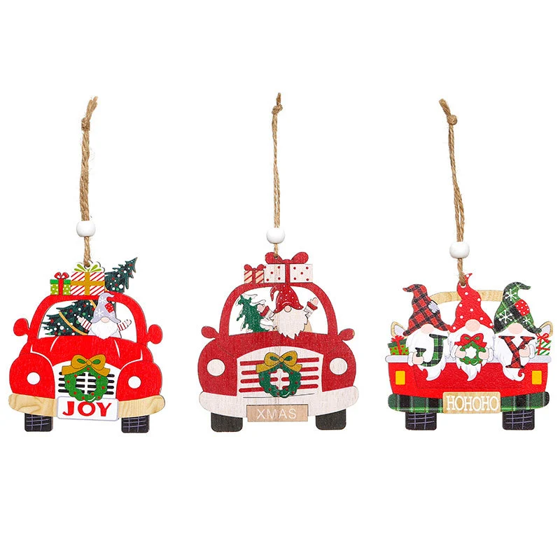Decorative Wooden Christmas Car Ornaments Stornfield