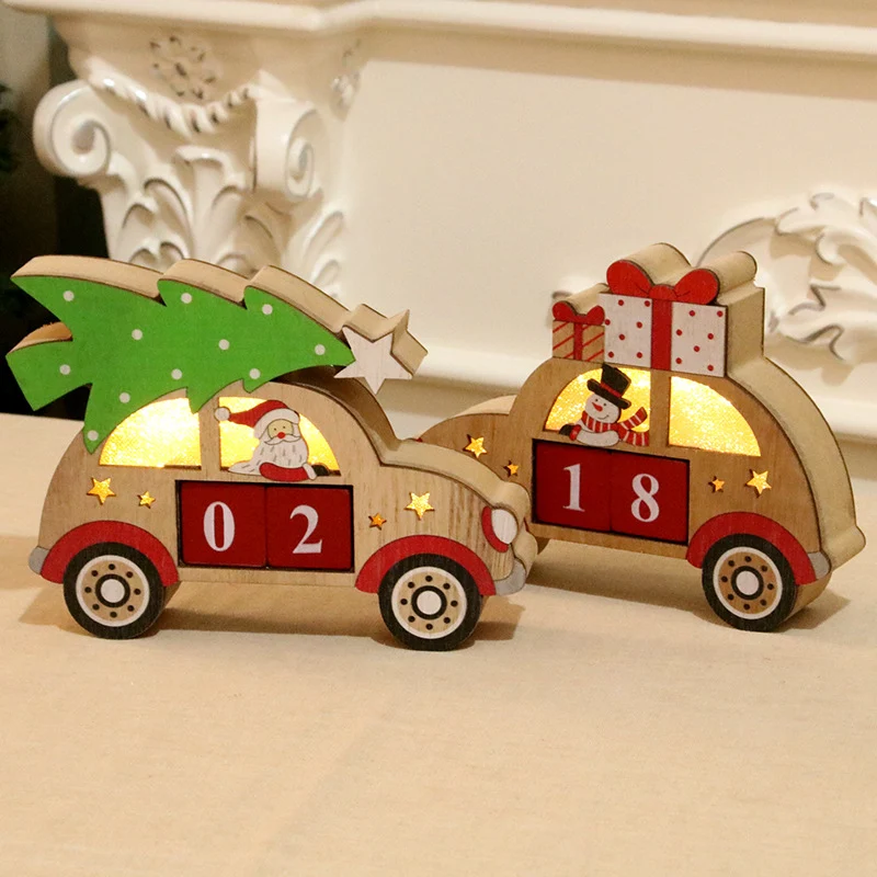 Decorative Wooden Christmas Car Figurine Stornfield