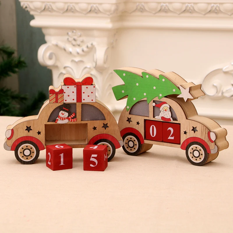 Decorative Wooden Christmas Car Figurine Stornfield
