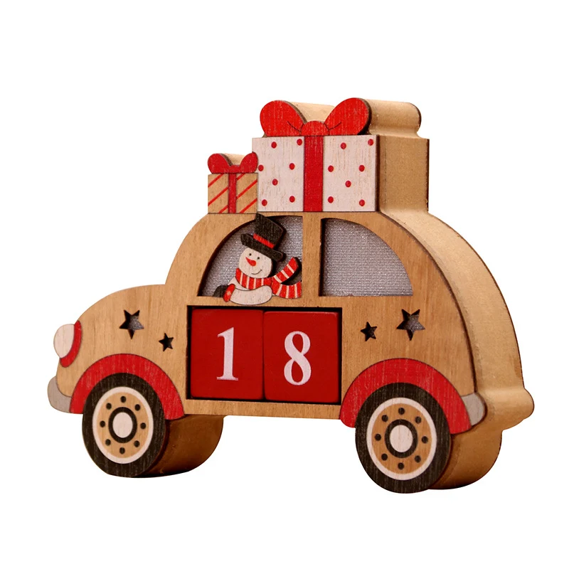 Decorative Wooden Christmas Car Figurine Stornfield