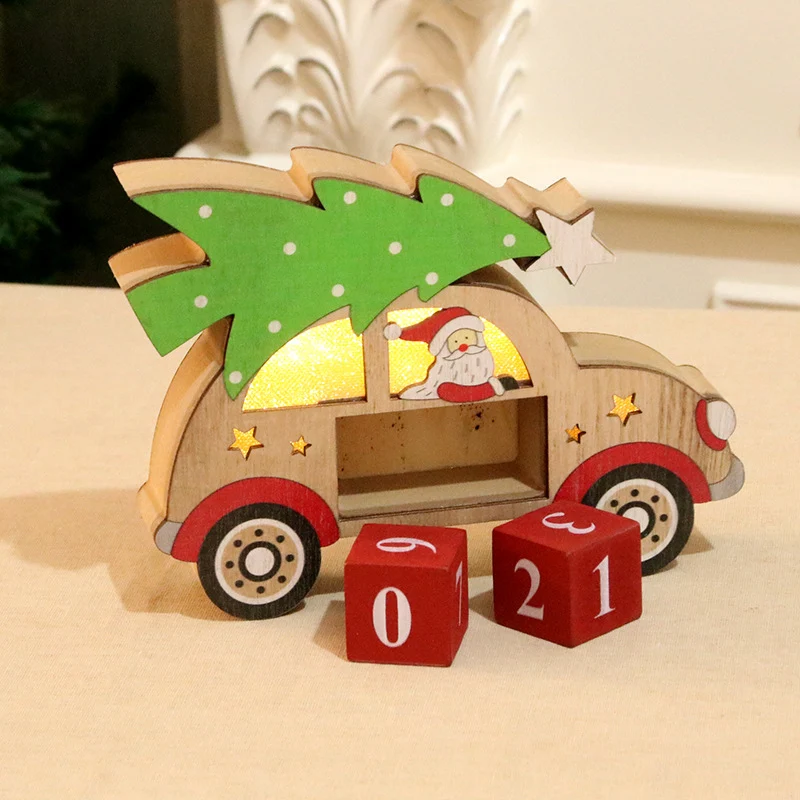 Decorative Wooden Christmas Car Figurine Stornfield