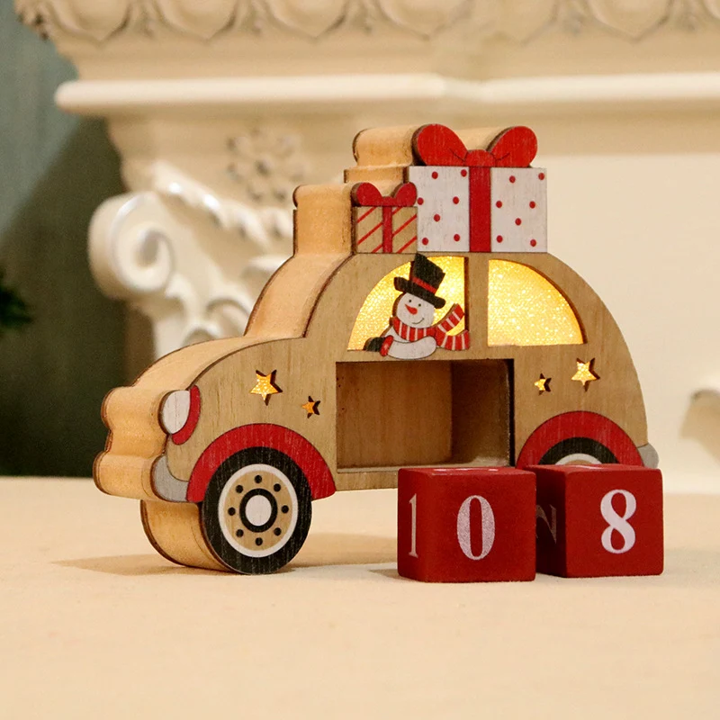 Decorative Wooden Christmas Car Figurine Stornfield