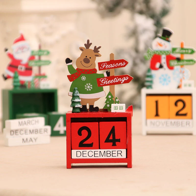 Decorative Wooden Calendar Figurine Stornfield