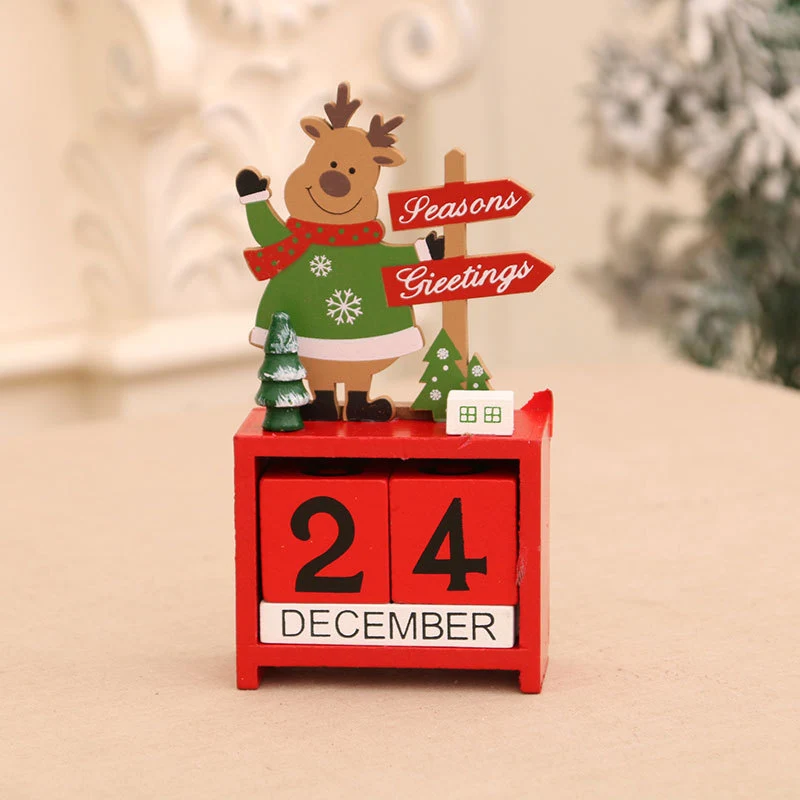 Decorative Wooden Calendar Figurine Stornfield