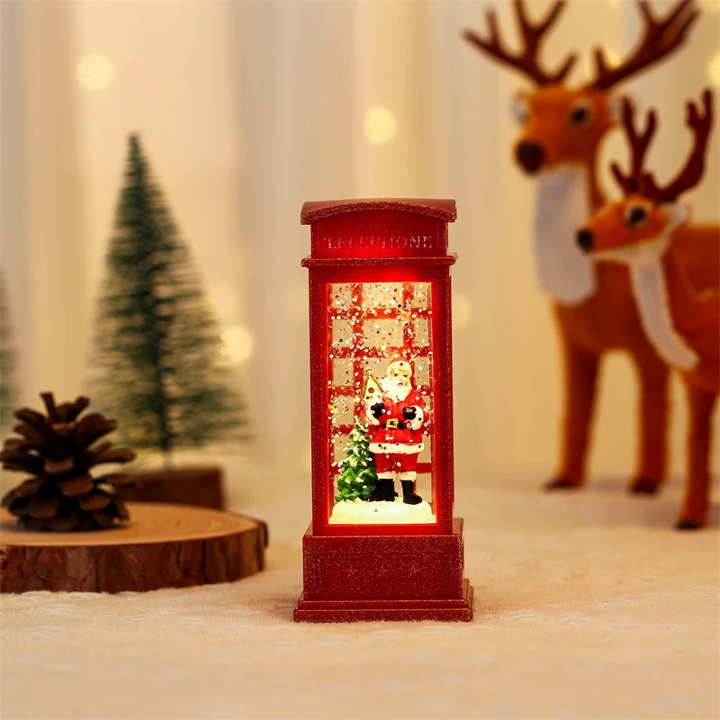 Decorative Snowman Telephone Booth Figurine Stornfield