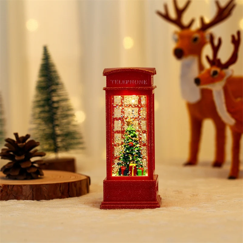 Decorative Snowman Telephone Booth Figurine Stornfield