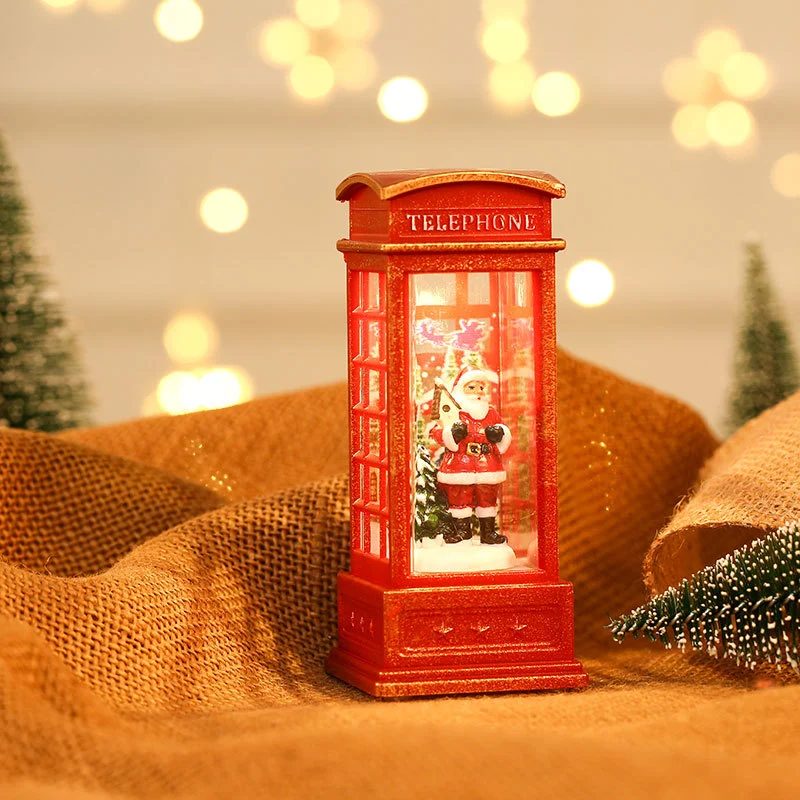 Decorative Snowman Telephone Booth Figurine Stornfield