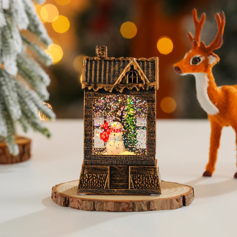 Decorative Snow Globe House Ornament Stornfield