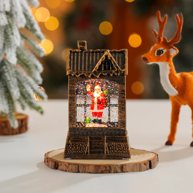 Decorative Snow Globe House Ornament Stornfield