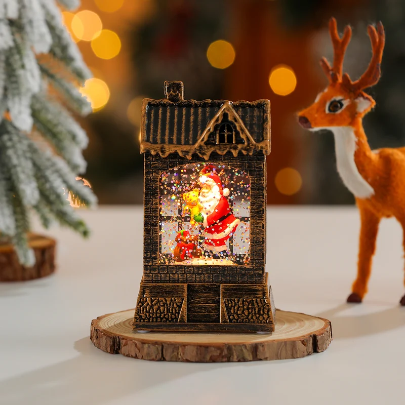 Decorative Snow Globe House Ornament Stornfield