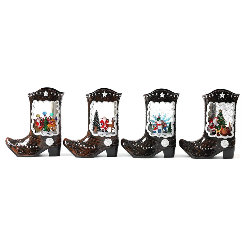 Decorative Snow Globe Boot Ornament Stornfield