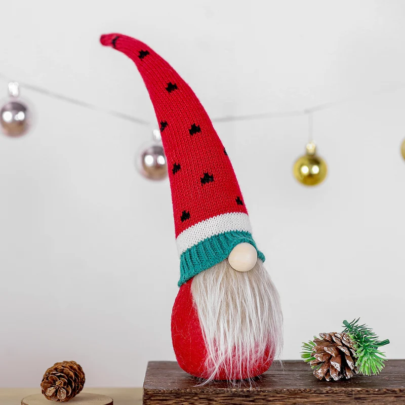 Decorative Plush Strawberry Gnome Figurine Stornfield