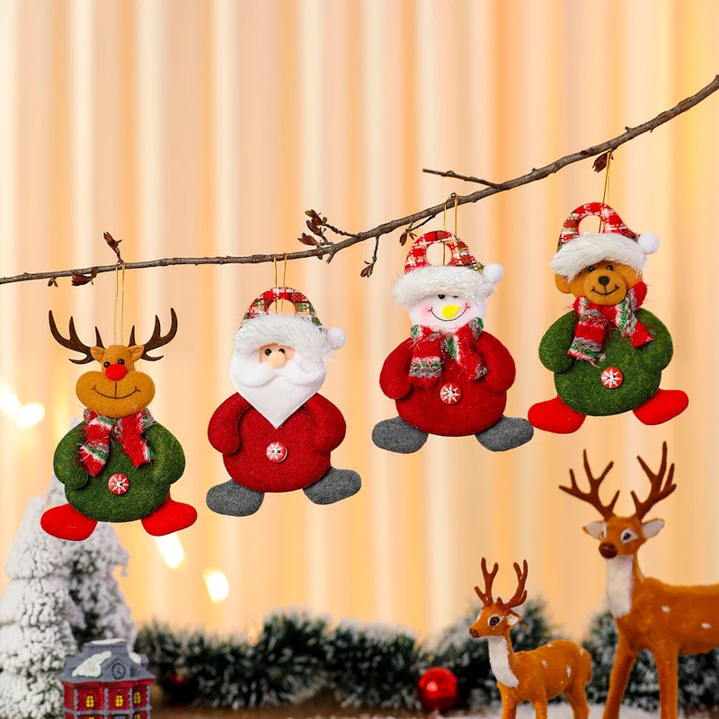 Decorative Plush Snowman Ornament Stornfield