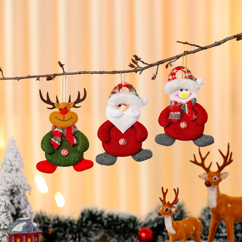 Decorative Plush Snowman Ornament Stornfield