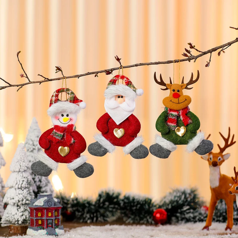 Decorative Plush Santa Ornament Stornfield