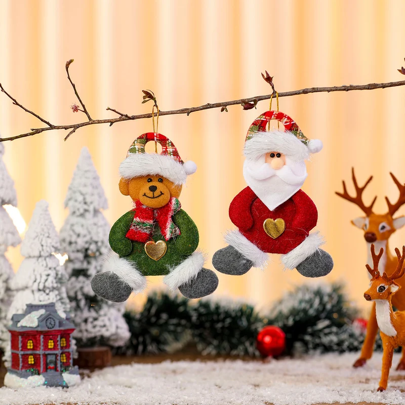 Decorative Plush Santa Ornament Stornfield