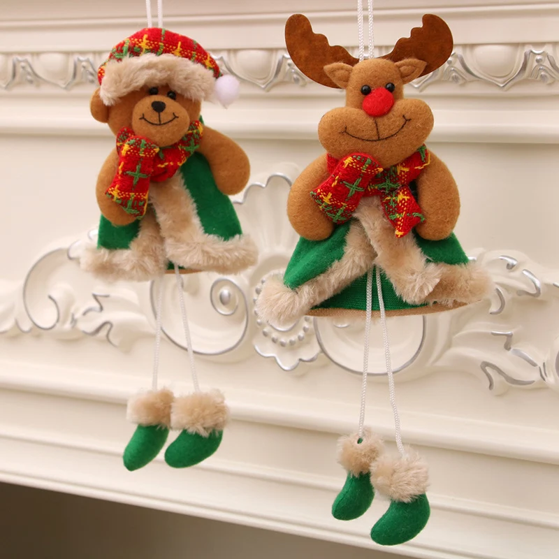 Decorative Plush Christmas Bear Ornament Stornfield