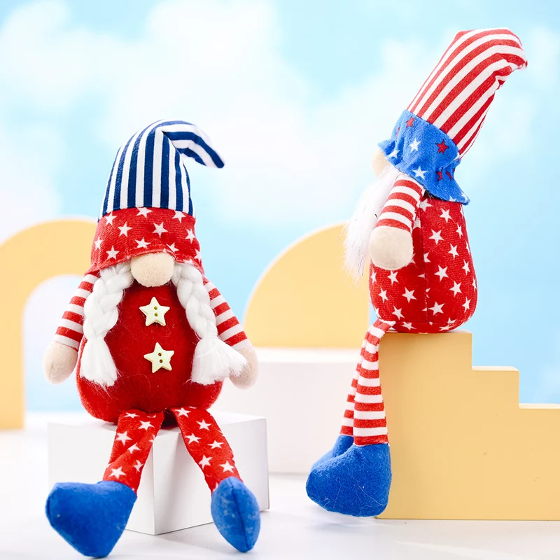 Decorative Patriotic Gnome Figurine Stornfield