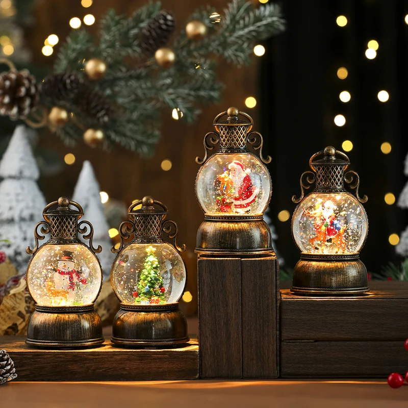 Decorative LED Santa Lantern Stornfield
