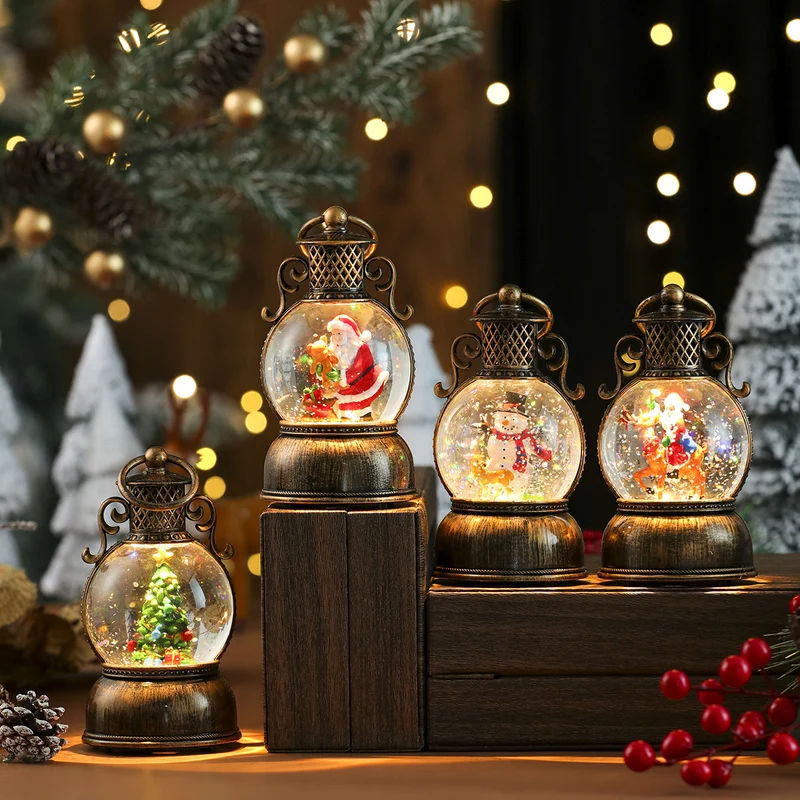 Decorative LED Santa Lantern Stornfield