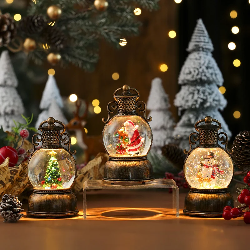 Decorative LED Santa Lantern Stornfield