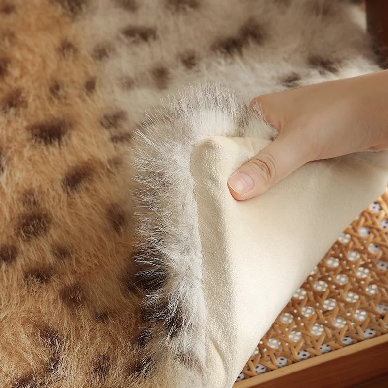Small square faux fur shoulder bag with fine spotted pattern Stornfield