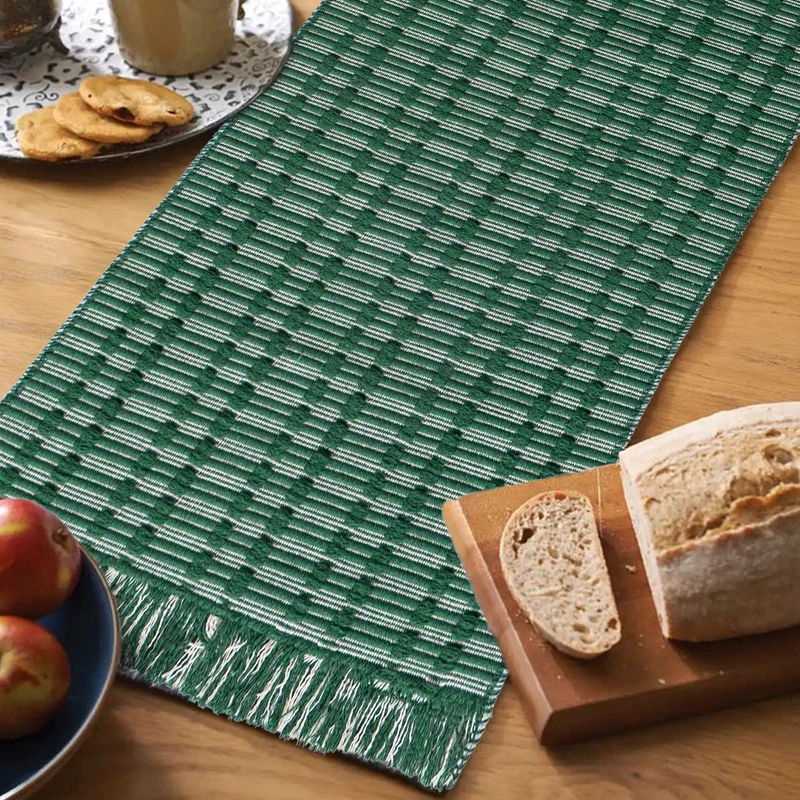 Coarse woven scarf made of cotton-linen with fringes Stornfield