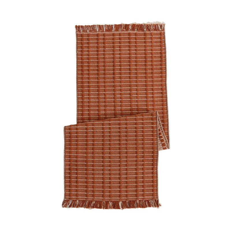 Coarse woven scarf made of cotton-linen with fringes Stornfield