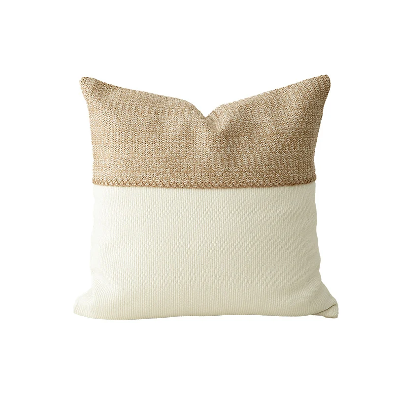 Two-tone knitted decorative cushion cover with structure mix Stornfield