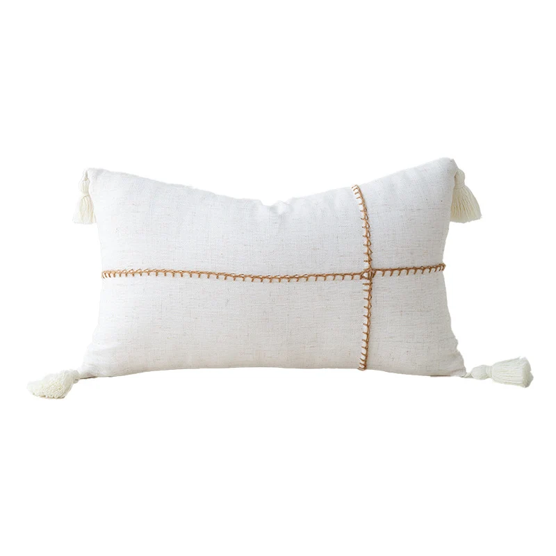 Two-tone knitted decorative cushion cover with structure mix Stornfield