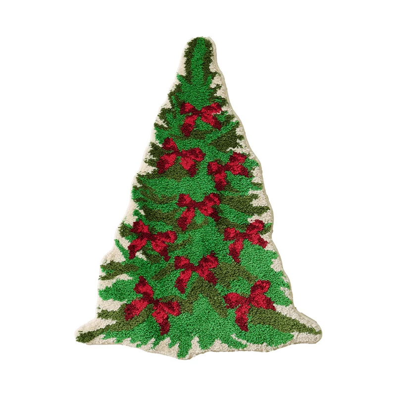 Christmas tree-shaped decorative door and floor rug Stornfield