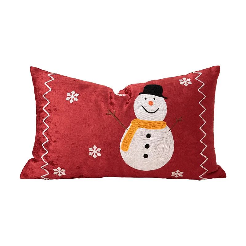 Christmas embroidered decorative cushion cover with bead application Stornfield