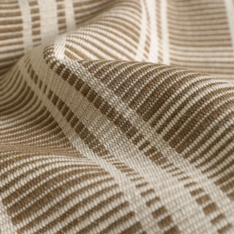Stretch Sofa Cover with Checked Jacquard Pattern and Removable Armrest Covers Stornfield