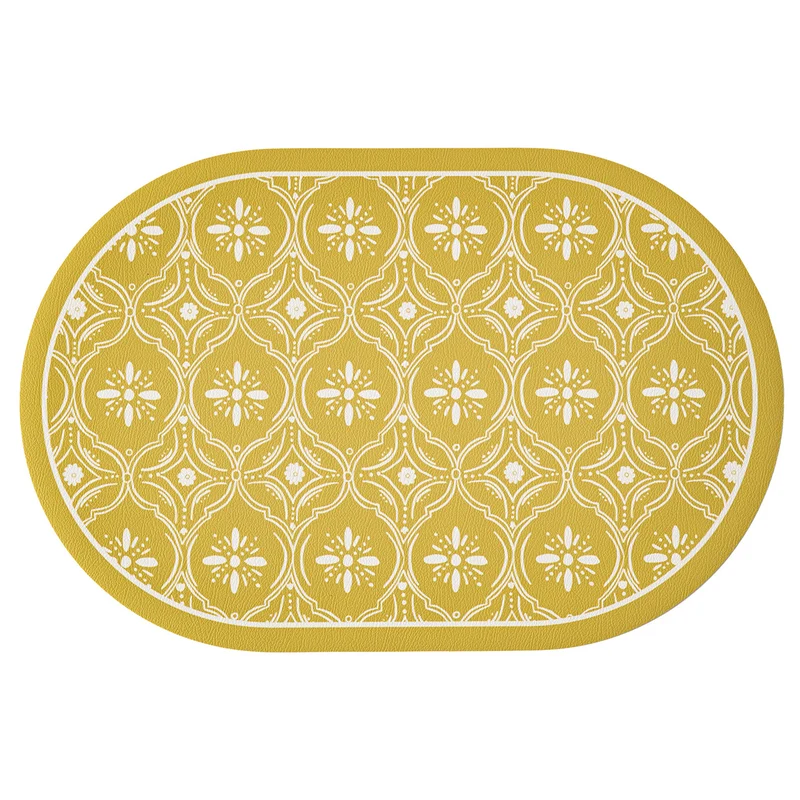 Round decorative rug with floral animal illustration and fine jacquard structure Stornfield