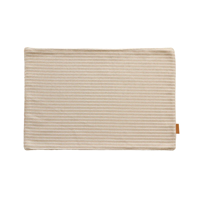 Rectangular table set made of woven herringbone cotton blend with anti-slip coating Stornfield