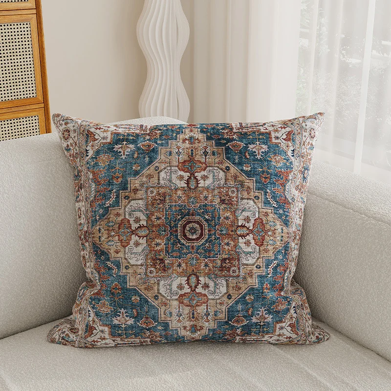 Decorative Medallion Jacquard Throw Pillow Cover