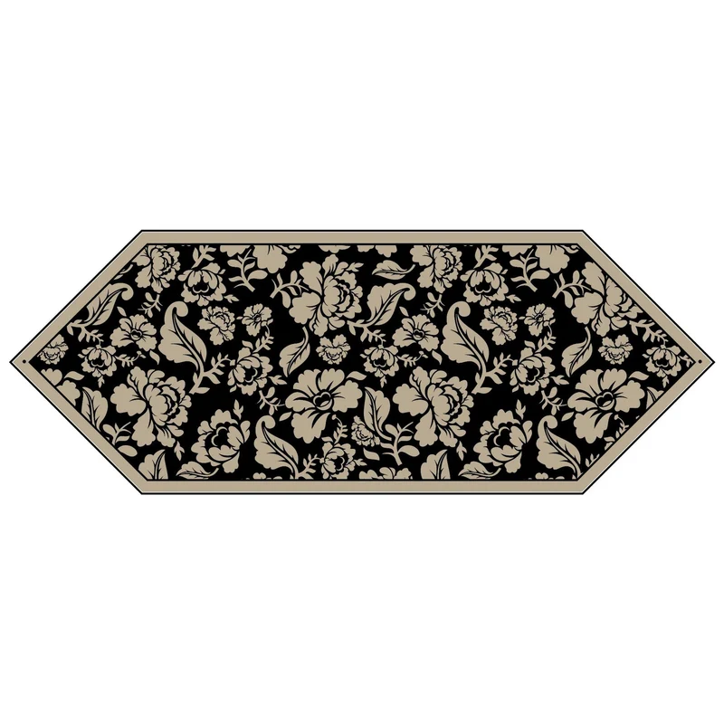 Decorative Floral Jacquard Tassel Cabinet and Table Runner