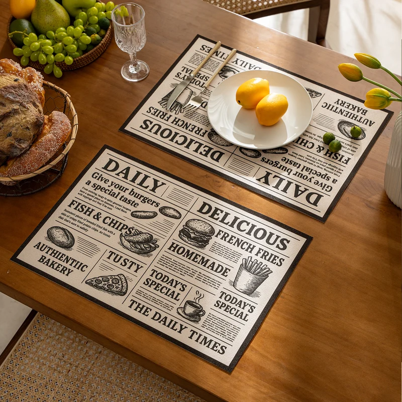 Coir doormat in newspaper layout with non-slip backing Stornfield