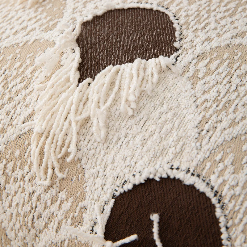 Woven Boho decorative pillow cover with fringes and geometric chevron motif Stornfield