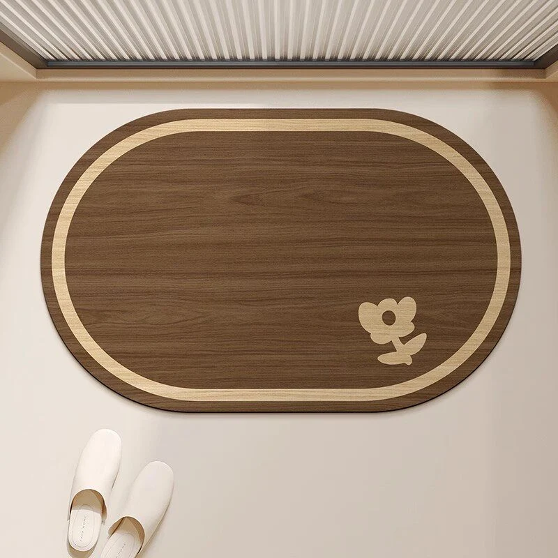 Absorbent Quick-Dry Bamboo-Style Cloud-Shaped Bath Mat