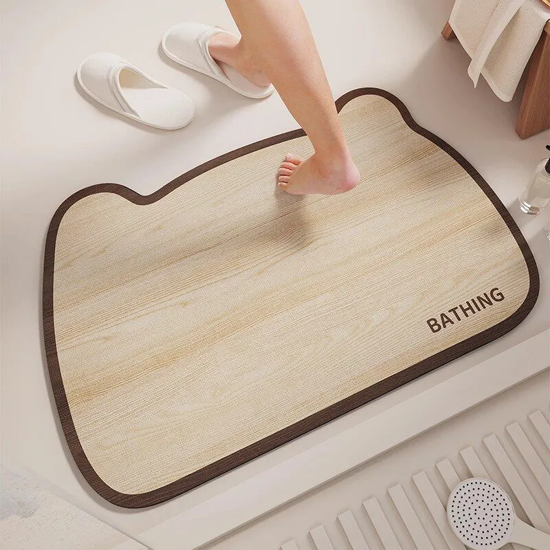 Absorbent Quick-Dry Bamboo-Style Cloud-Shaped Bath Mat