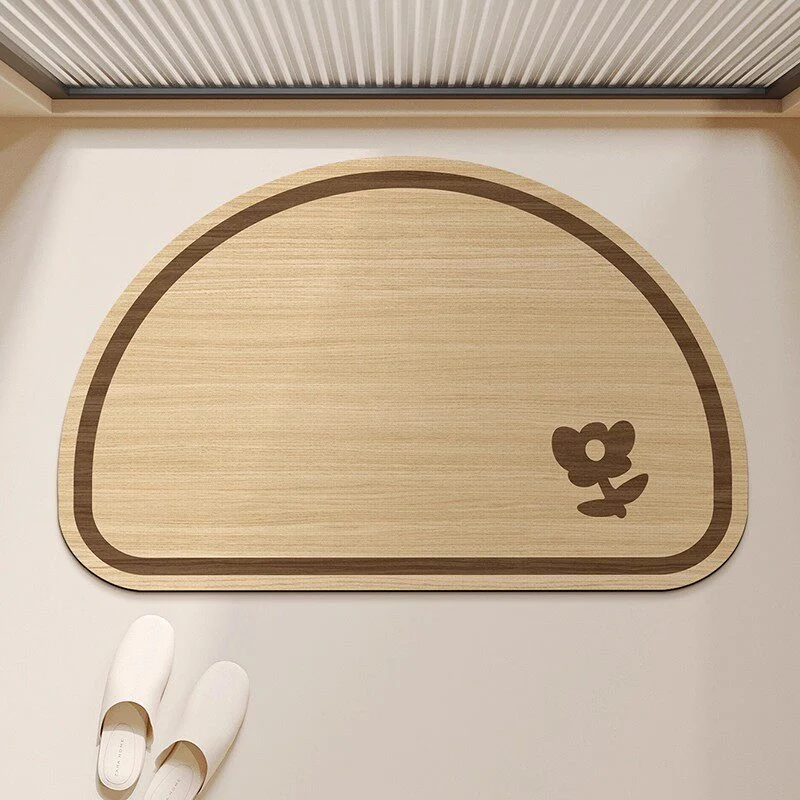 Absorbent Quick-Dry Bamboo-Style Cloud-Shaped Bath Mat